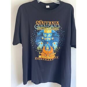 Santana Black t-shirt Miraculous Supernatural 2022 tour Earth Wind & Fire